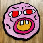 Quirky cherry bomb pink tufted rug