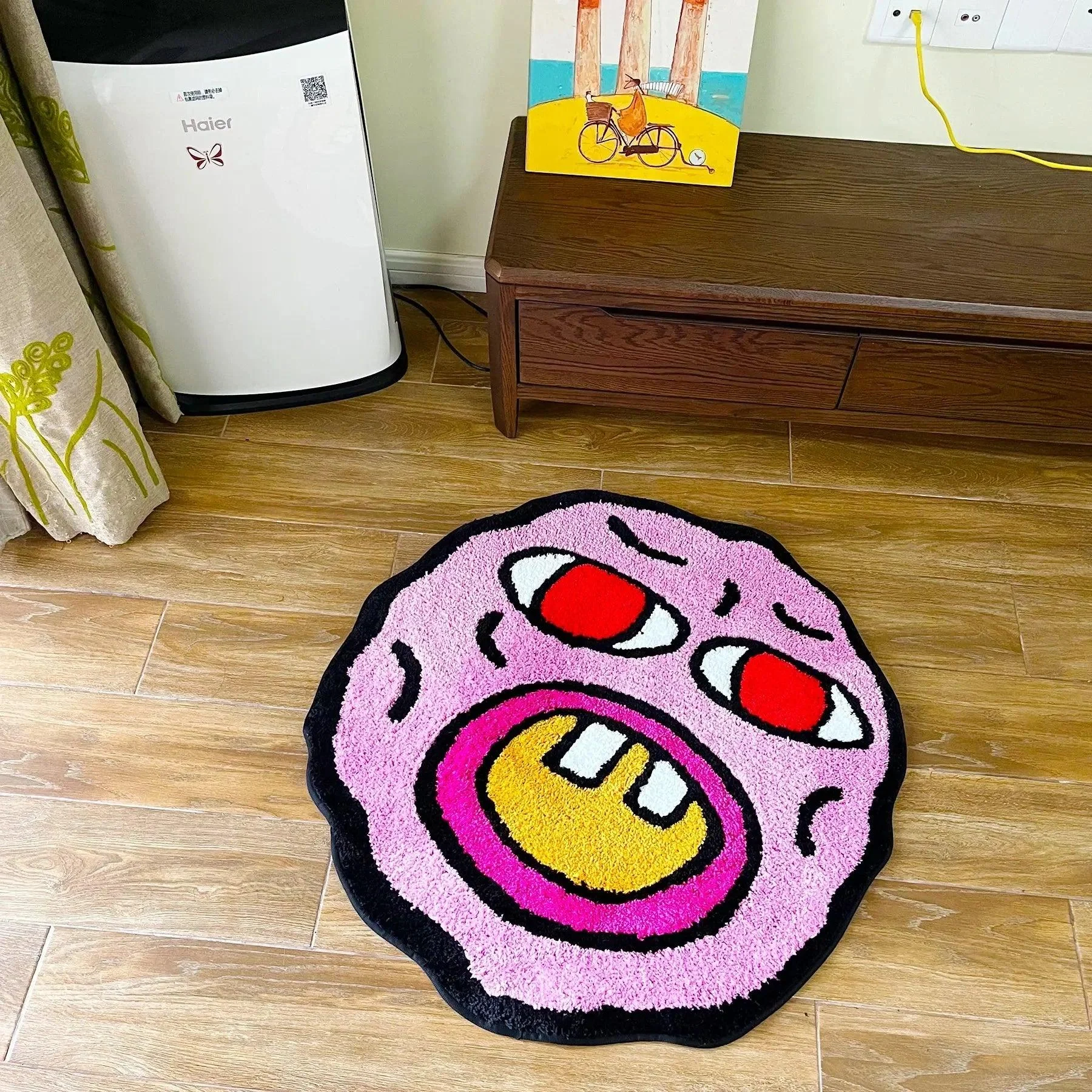 Quirky Cherry Bomb Pink Tufted Rug 502578