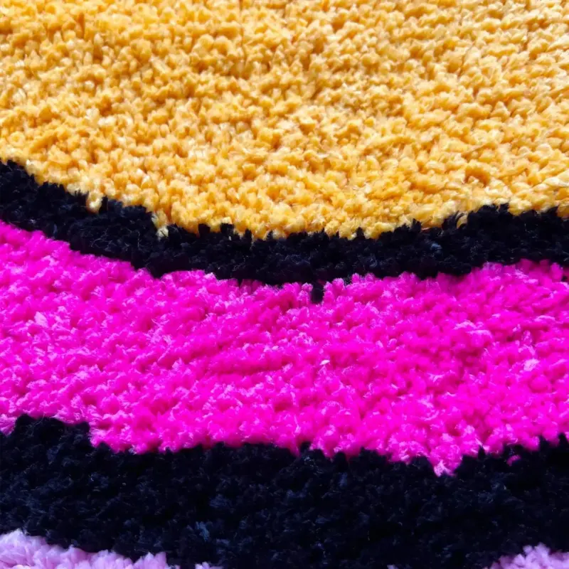 Quirky cherry bomb pink tufted rug