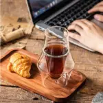 Quirky double layered heat resistant glass cup