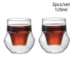 Quirky double layered heat resistant glass cup