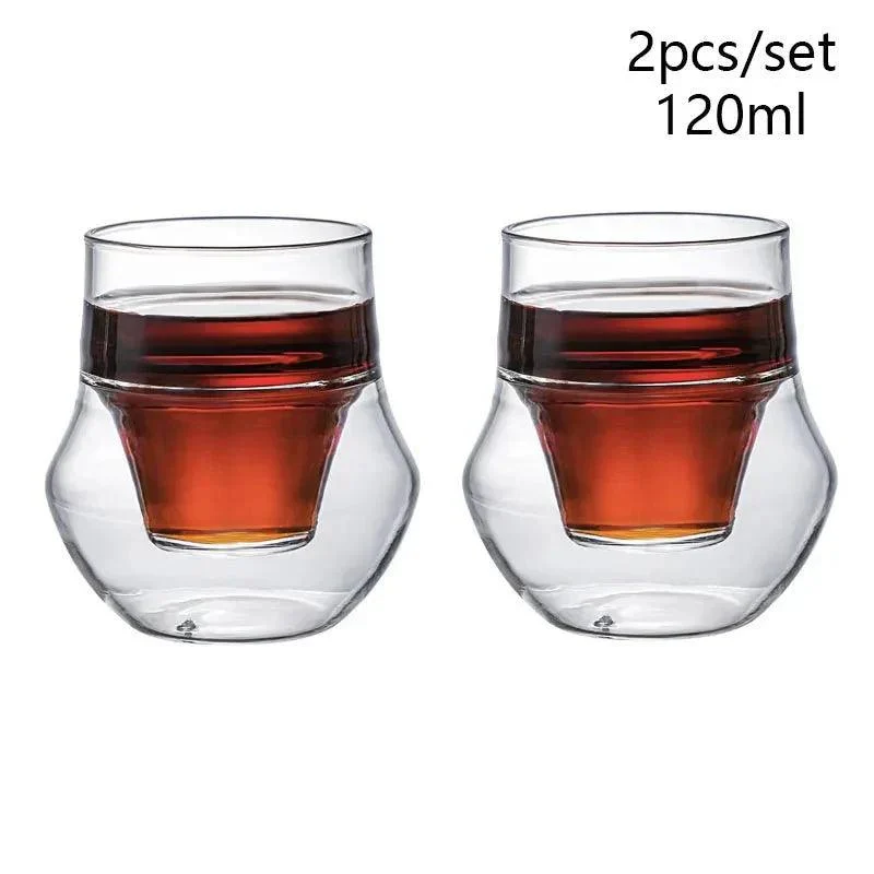 Quirky Double Layered Heat Resistant Glass Cup 477788