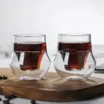 Quirky double layered heat resistant glass cup