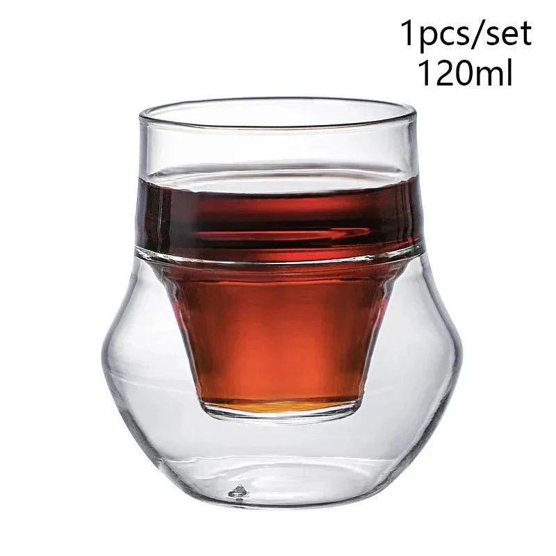 Quirky Double Layered Heat Resistant Glass Cup 646911