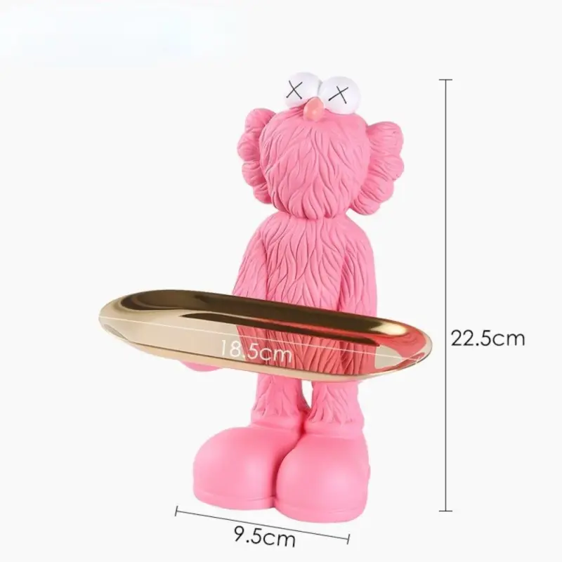 Quirky figurine statue with storage tray