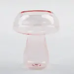 Quirky glass mushroom shape candle holder