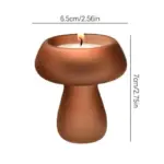 Quirky glass mushroom shape candle holder