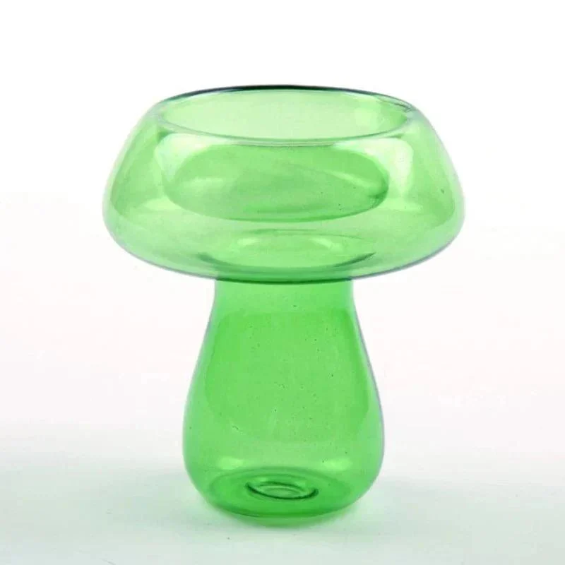 Quirky Glass Mushroom Shape Candle Holder 523612