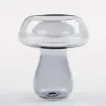 Quirky glass mushroom shape candle holder