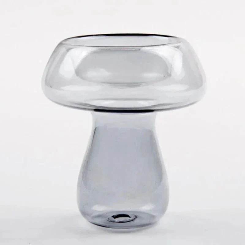 Quirky Glass Mushroom Shape Candle Holder 688696