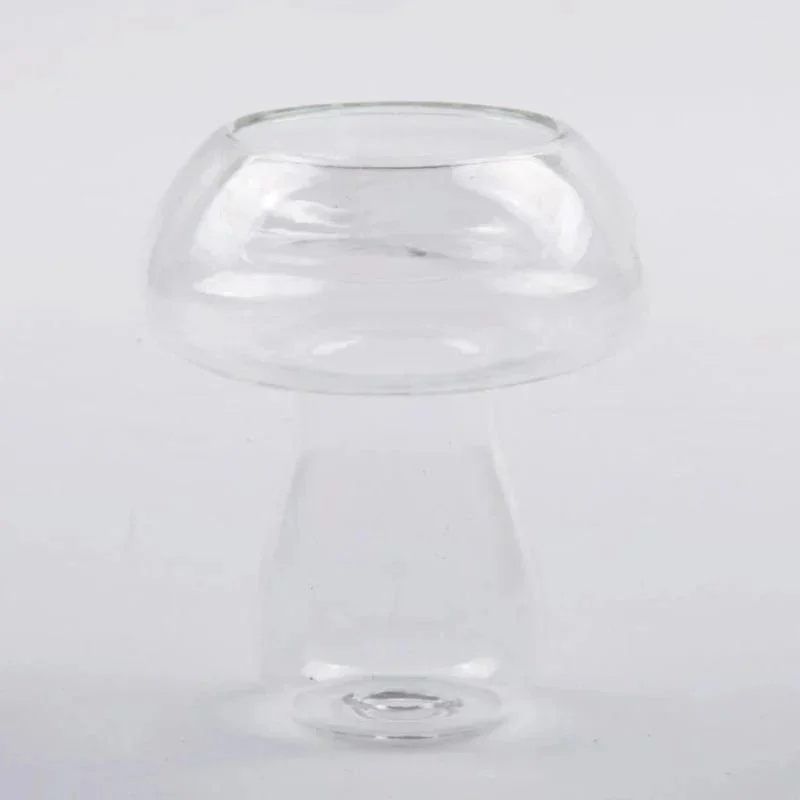 Quirky Glass Mushroom Shape Candle Holder 963567