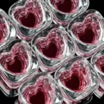 Quirky love heart shaped shot glasses