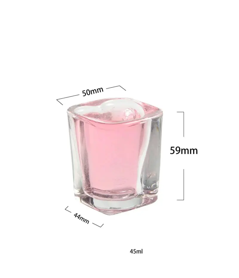 Quirky love heart shaped shot glasses