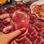 Quirky love heart shaped shot glasses