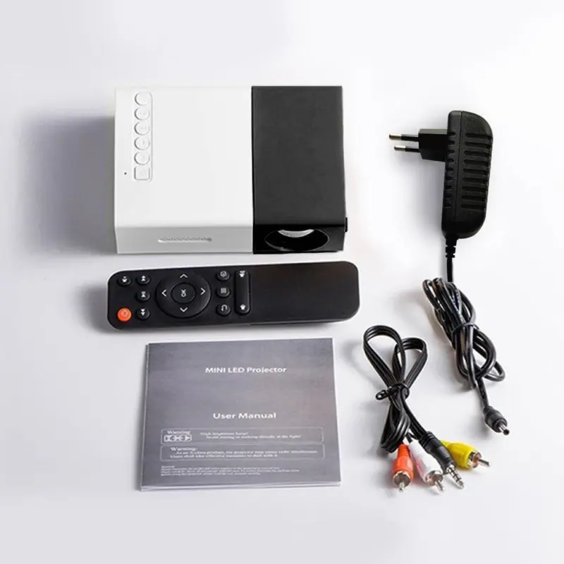 QyL8YG300 Pro LED Mini Projector Supports 1080P HDMI compatible USB Audio Portable Home Media Video Player