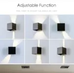 Radar sensor porch light adjustable angle outdoor indoor led wall lights garden corridor lamp cube wall sconce