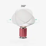 Radar style glass table lamp