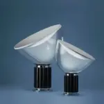 Radar style glass table lamp
