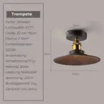 Radiant era vintage kronleuchter led deckenlampe metall industrial xlumina
