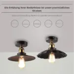 Radiant era vintage kronleuchter led deckenlampe metall industrial xlumina