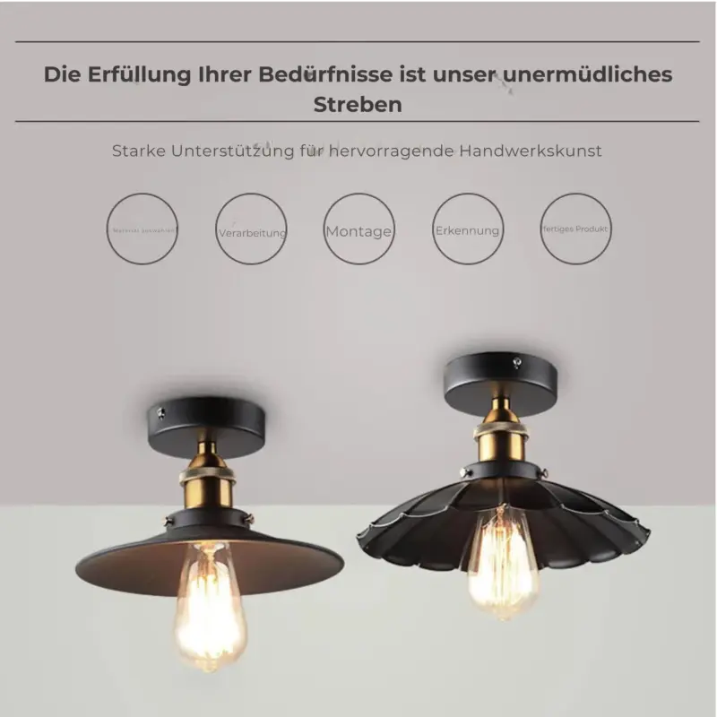 Radiant era vintage kronleuchter led deckenlampe metall industrial xlumina