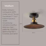 Radiant era vintage kronleuchter led deckenlampe metall industrial xlumina