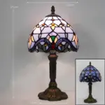 Radiant hue tiffany tischlampe handgefertigt glaswarm led xlumina7