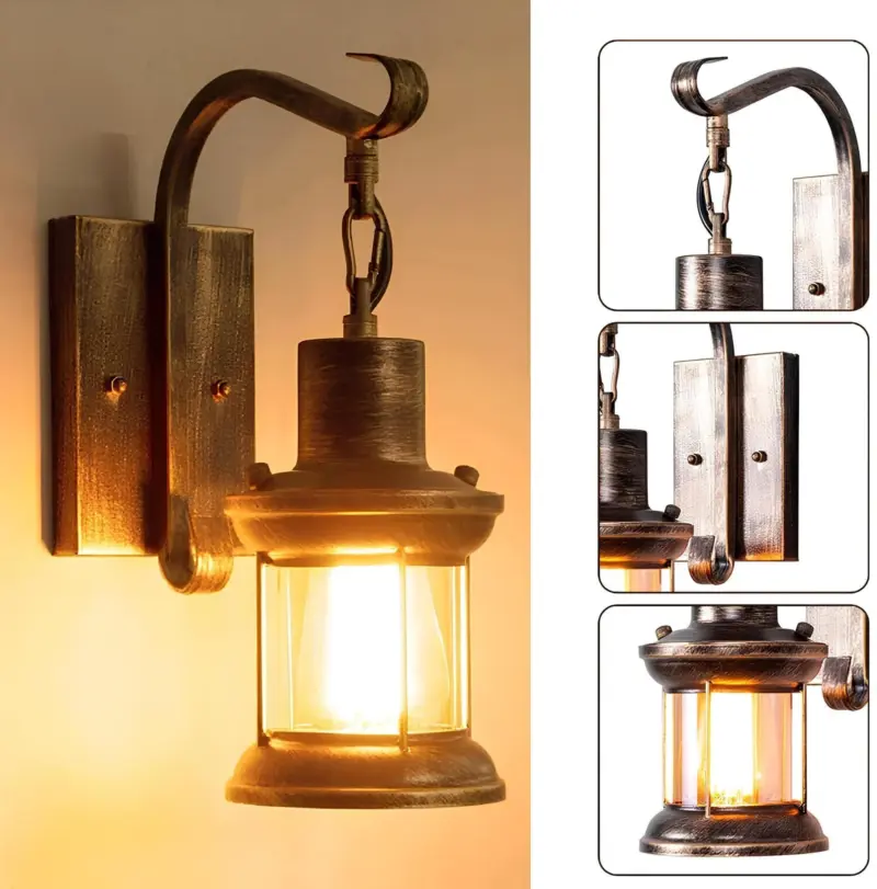 Radiantforge industrie wandleuchte mattschwarz gold e27 wandlampe industrie xlumina