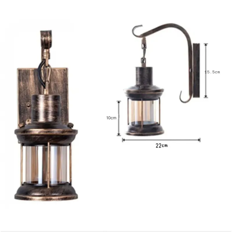 Radiantforge industrie wandleuchte mattschwarz gold e27 wandlampe industrie xlumina