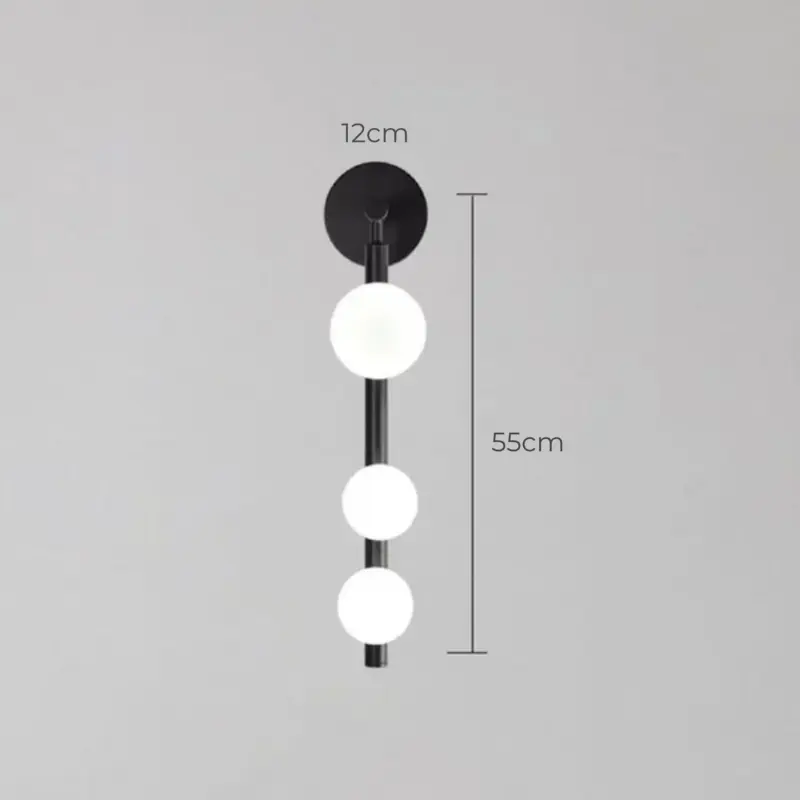 Radiantnordic skandinavische wandleuchte led modern schwarz weiss wandbeleuchtung xlumina