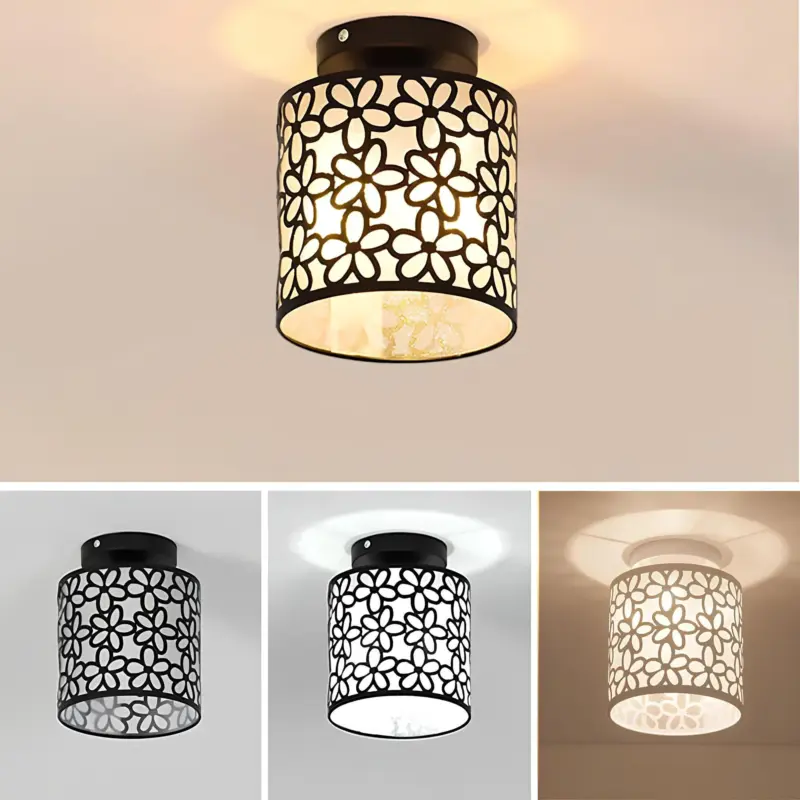 Radiantpetals led deckenleuchte gold weiss schwarz modern blumen design wohnzimmer xlumina