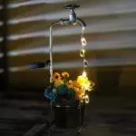 Radianttap solarstrom bewasserung wasserhahn lichter led gartenbeleuchtung automatisch schwarz xlumina2