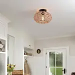 Radiantweave rattan deckenlampe natur modern boho elegant flecht design xlumina