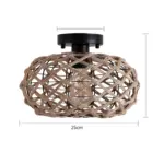 Radiantweave rattan deckenlampe natur modern boho elegant flecht design xlumina