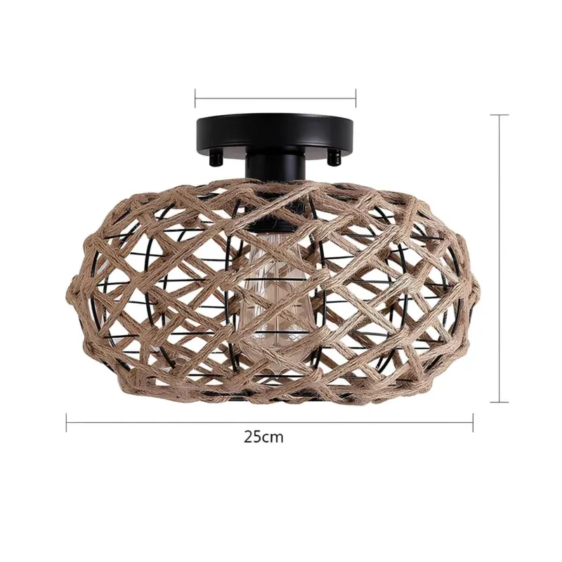 Radiantweave rattan deckenlampe natur modern boho elegant flecht design xlumina