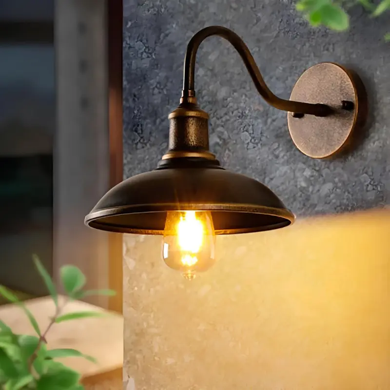 Rainretro retro aussenwandleuchte wasserdicht led metall xlumina