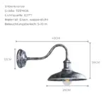 Rainretro retro aussenwandleuchte wasserdicht led metall xlumina