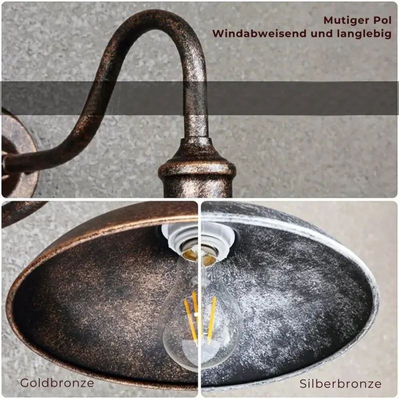 Rainretro retro aussenwandleuchte wasserdicht led metall xlumina
