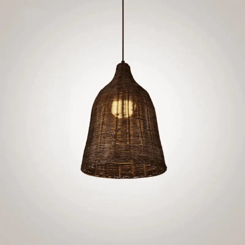 Rattan bambus Deckenlampen kueche modern esszimmer beleuchtung xluminia