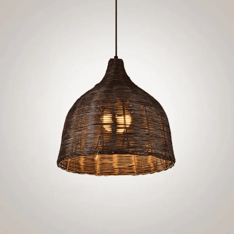 Rattan bambus Deckenlampen kueche modern esszimmer beleuchtung xluminia