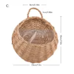 Rattan hanging wall planter