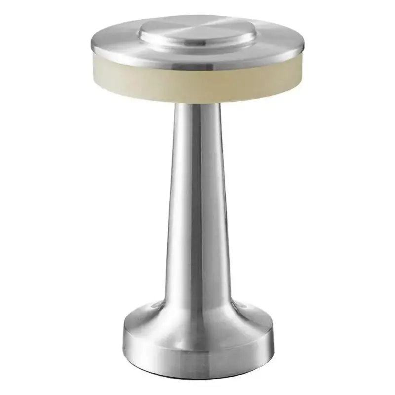 Rechargeable led metallic table lamp