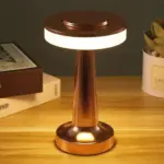 Rechargeable led metallic table lamp