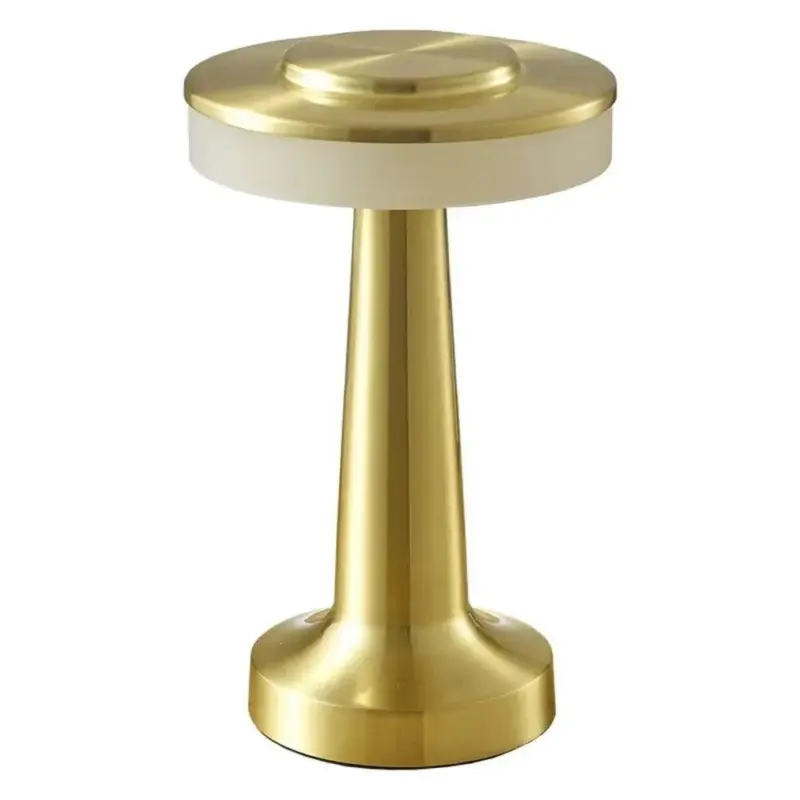 Rechargeable led metallic table lamp