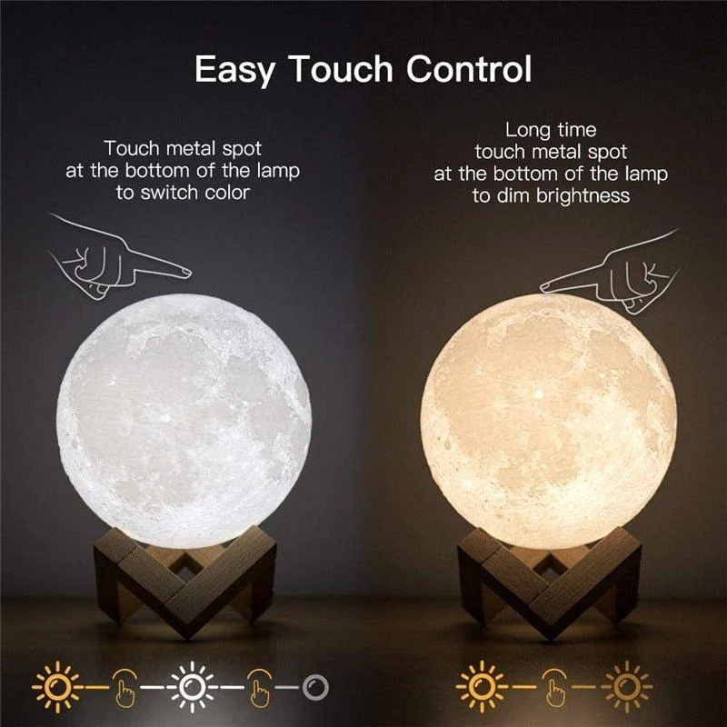 Rechargeable Led Two Colour Moon Lamp 264335