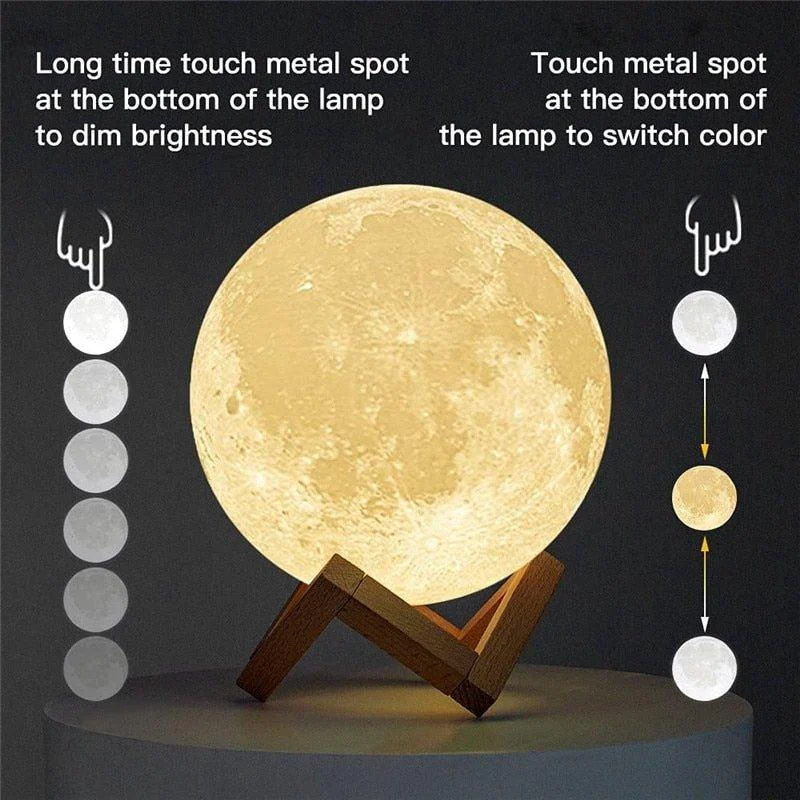 Rechargeable Led Two Colour Moon Lamp 357807