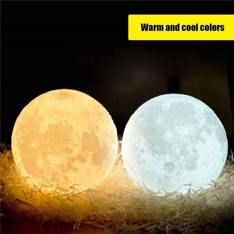 Rechargeable Led Two Colour Moon Lamp 422936