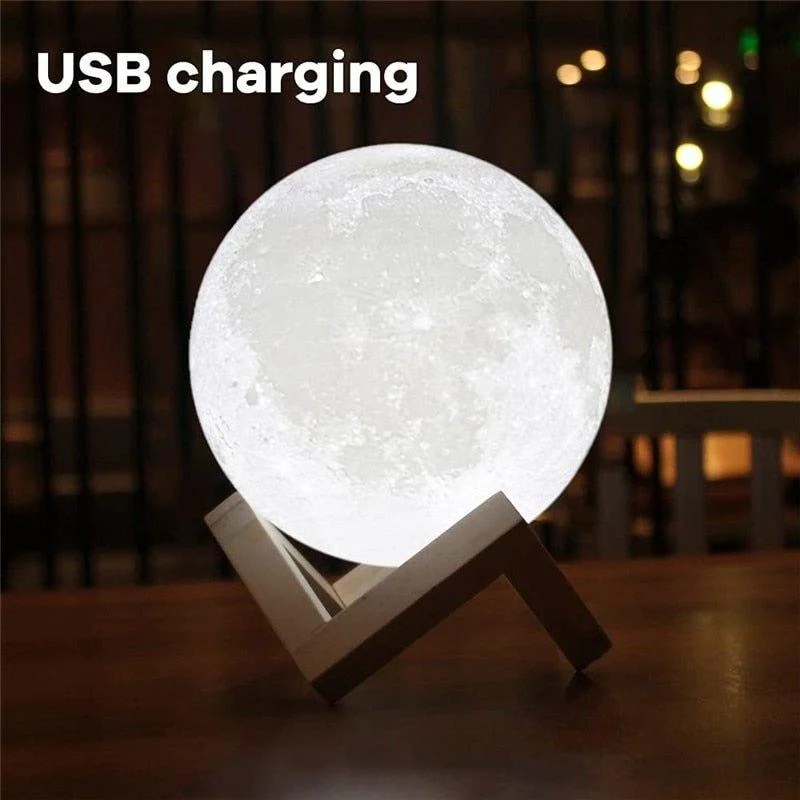 Rechargeable Led Two Colour Moon Lamp 934483