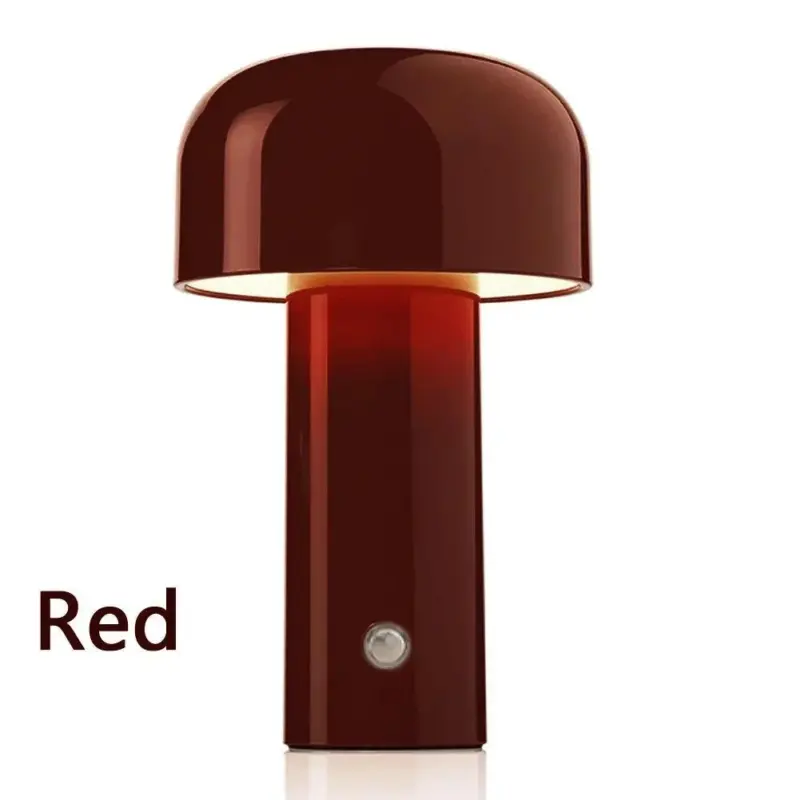 Rechargeable minimal mushroom desk lamp