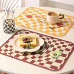 Rectangular geometric pattern placemat